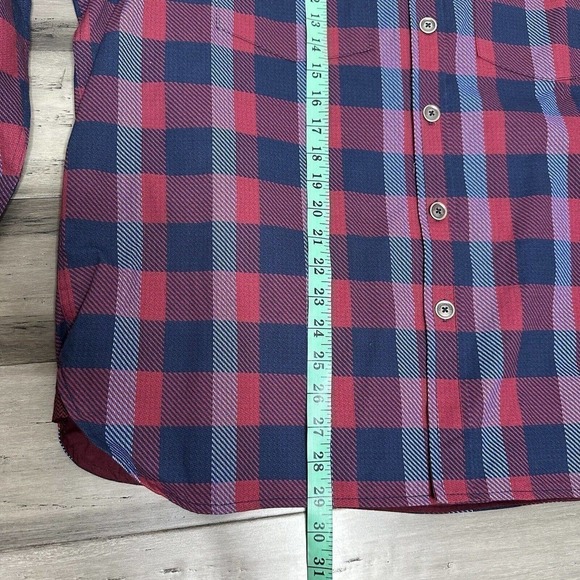 NWT Construct Men's Button Down Plaid Shirt Engineered Goods Blue Red Size XL - Picture 6 of 6
